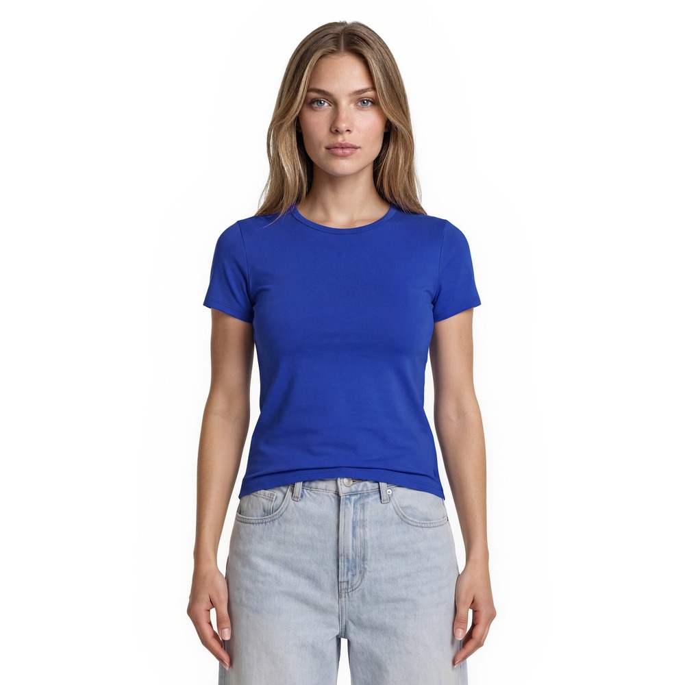 Lilly Pulitzer Luxletic Top Shirt Women's Size Large Royal Blue Crew Neck